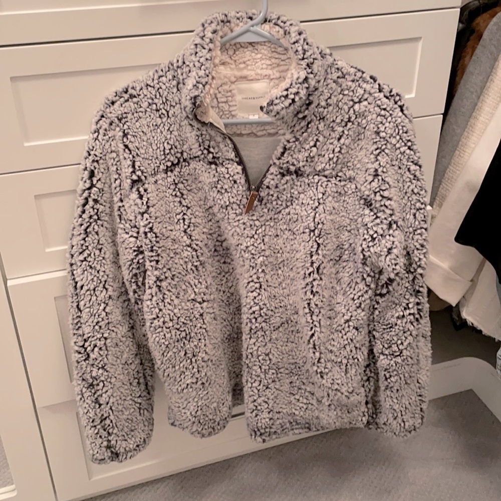 Thread Supply 1/4 Zip soft, fuzzy Sweatshirt